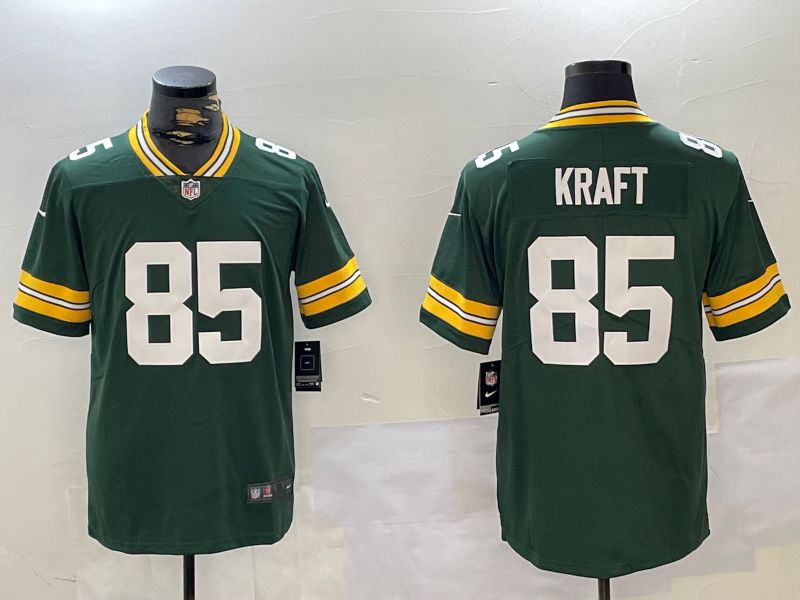 Men Green Bay Packers #85 Kraft Green 2024 Nike Vapor Limited NFL Jersey